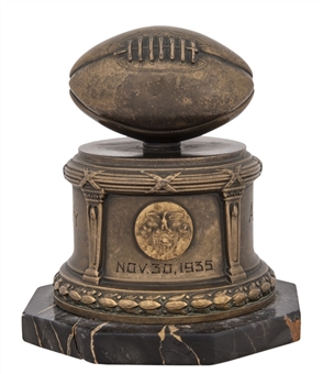 1935 Army vs Navy Game Bronze Trophy from November 30, 1935